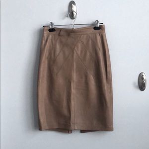 LM Studio Leather Pencil Skirt